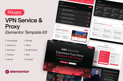 Privara - VPN Service & Proxy Elementor Template Kit