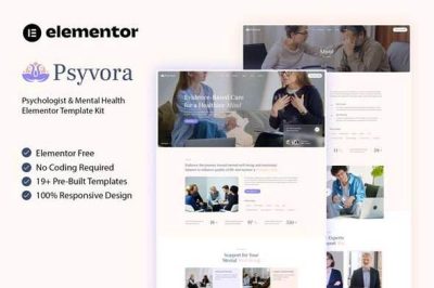 Psyvora - Psychologist & Mental Health Elementor Template Kit