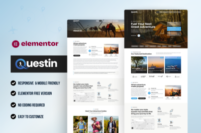 Questin – Travel & Tour Agency Elementor Template Kit