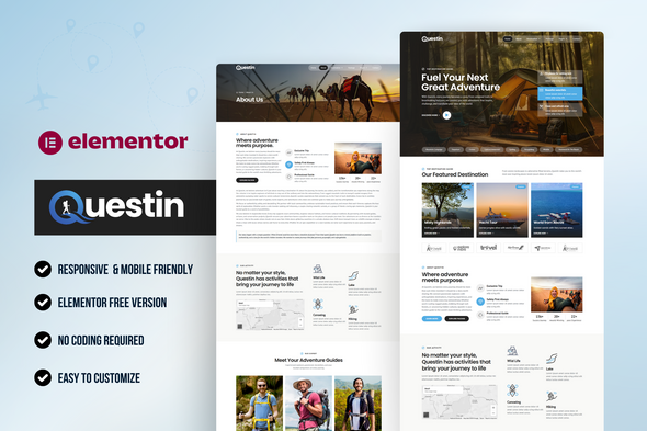 Questin – Travel & Tour Agency Elementor Template Kit Questin – Travel & Tour Agency Elementor Template Kit
