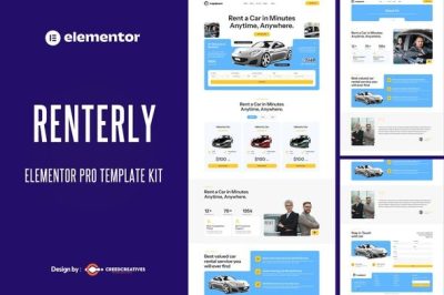 Renterly - Car Rent Elementor Pro Template Kit