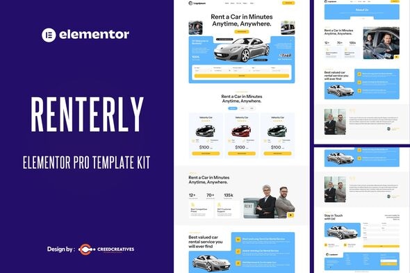 Renterly - Car Rent Elementor Pro Template Kit Renterly - Car Rent Elementor Pro Template Kit
