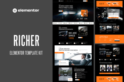 Richer - Luxury Car Elementor Template Kit