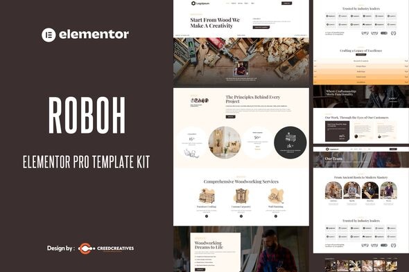 Roboh - Carpenter & Custom Furniture Elementor Pro Template Kit Roboh - Carpenter & Custom Furniture Elementor Pro Template Kit