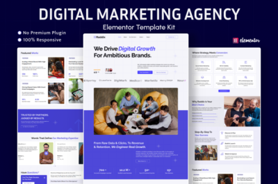 Raddix – Digital Marketing Agency Elementor Template Kit