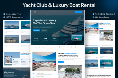 Relsea – Yacht Club & Luxury Boat Rental Elementor Template Kit