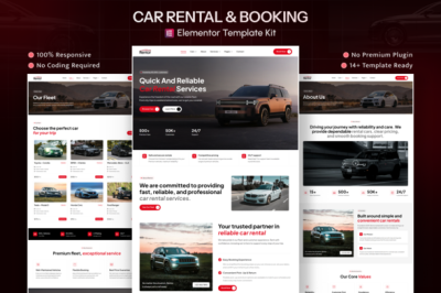 Rentor - Car Rental & Booking Elementor Template Kit