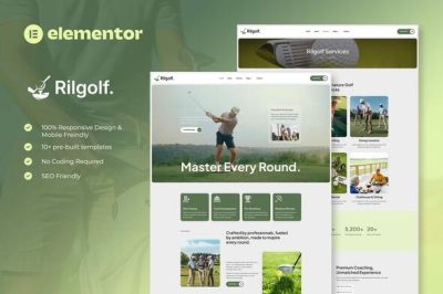 Rilgolf - Golf Club & Course Elementor Template Kit