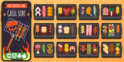 Grill Sort - HTML5 Game, Construct 3
