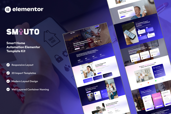 Smauto - Smart Home Automation Elementor Template Kit Smauto - Smart Home Automation Elementor Template Kit