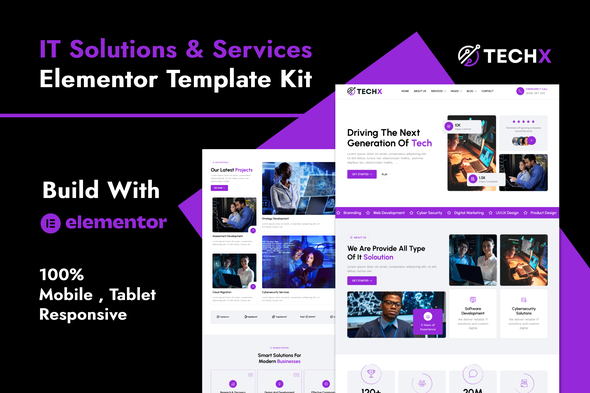 TechX - IT Solutions & Services Company Elementor Template Kit TechX - IT Solutions & Services Company Elementor Template Kit
