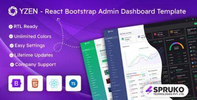 Yzen - TypeScript React Admin Dashboard Bootstrap Template