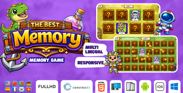 The Best Memory - Memory Game - HTML5 Game (Construct3) The Best Memory - Memory Game - HTML5 Game (Construct3)