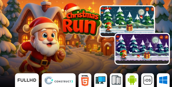 Christmas Run - Endless Runner - HTML5 Game (Construct3) Christmas Run - Endless Runner - HTML5 Game (Construct3)