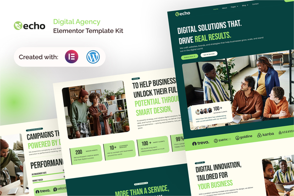 Echo - Digital Marketing Agency Elementor Pro Template Kit Echo - Digital Marketing Agency Elementor Pro Template Kit