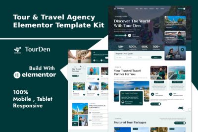 TourDen - Tour & Travel Agency Elementor Template Kit