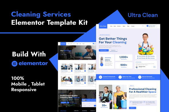 Ultraclean - Cleaning Services Elementor Template Kit Ultraclean - Cleaning Services Elementor Template Kit