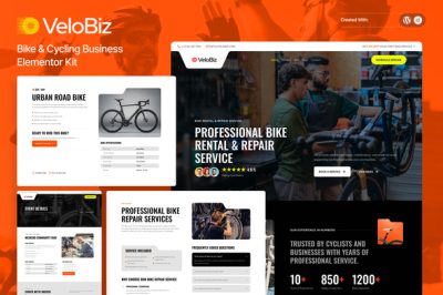 VeloBiz – Bike & Cycling Business Elementor Template Kit