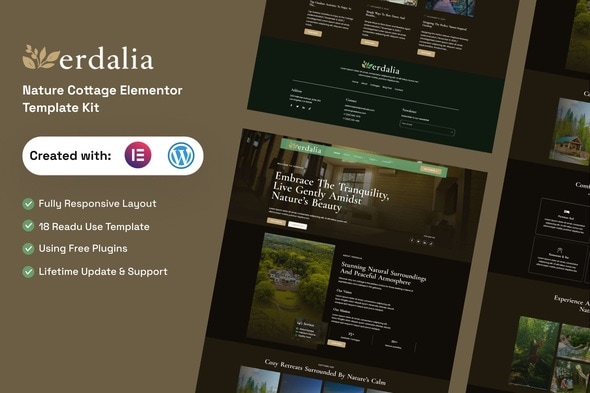 Verdalia - Nature Cottage Elementor Template Kit Verdalia - Nature Cottage Elementor Template Kit