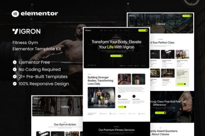Vigron - Fitness Gym Elementor Template Kit