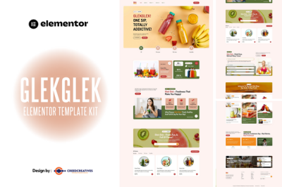 GlekGlek - Juice Bars & Drink Elementor Template Kit