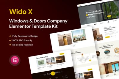 Widox - Windows & Doors Company Elementor Template Kit