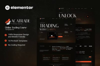 Acatrade - Online Trading Course Elementor Template Kit