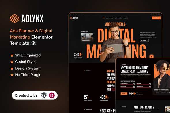 Adlynx - Ads Planner & Digital Marketing Elementor Template Kit Adlynx - Ads Planner & Digital Marketing Elementor Template Kit