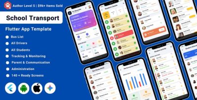 AI-Powered School Bus Tracking Flutter App Template