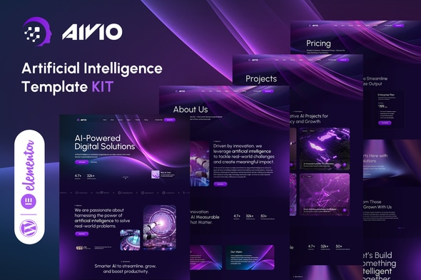 Aivio - Artificial Intelligence Elementor Template Kit Aivio - Artificial Intelligence Elementor Template Kit