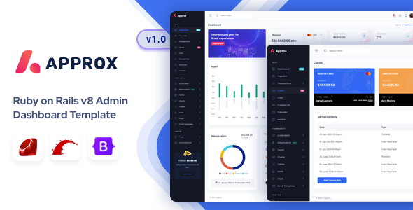 Approx - Ruby on Rails Admin & Dashboard Template Approx - Ruby on Rails Admin & Dashboard Template