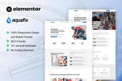 Aquafix - Plumber & Repair Service Elementor Template Kit