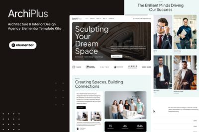 Archiplus - Architecture and Interior Design Agency Elementor Pro Template Kit