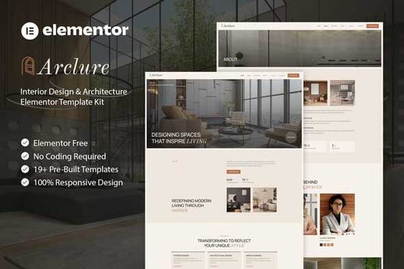 Arclure - Interior Design & Architecture Elementor Template Kit Arclure - Interior Design & Architecture Elementor Template Kit