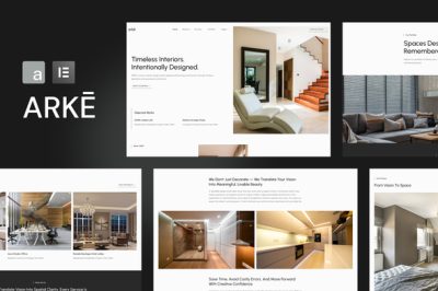 Arke - Interior Design Studio Elementor Template Kit