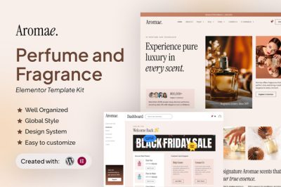 Aromae - Perfume and Fragrance Elementor Template Kit