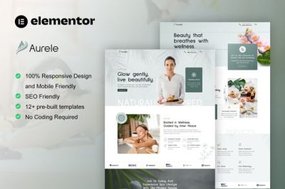 Aurele - Spa & Healing Treatments Elementor Pro Template Kit