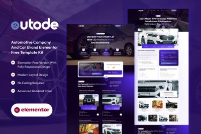 Autode - Automotive Company And Car Brand Elementor Template Kit