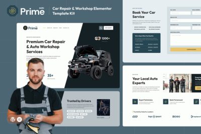 AutoPrime - Car Repair & Workshop Elementor Template Kit