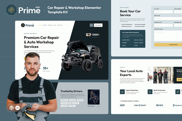 AutoPrime - Car Repair & Workshop Elementor Template Kit AutoPrime - Car Repair & Workshop Elementor Template Kit