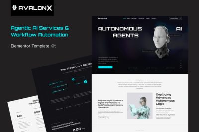 Avalon-X - Agentic AI & Workflow Automation Elementor Template Kit