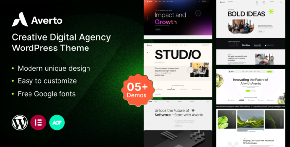 Averto - Creative Digital Agency WordPress Theme Averto - Creative Digital Agency WordPress Theme
