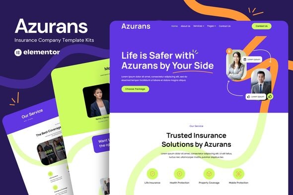 Azurans - Insurance Company Elementor Template Kit Azurans - Insurance Company Elementor Template Kit
