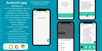 Smart PDF Scanner with OCR, Edit & Export – Android App (Java)