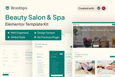 Beautispa - Beauty Salon & Spa Elementor Template Kit