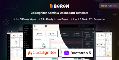 Boron - CodeIgniter Admin & Dashboard Template