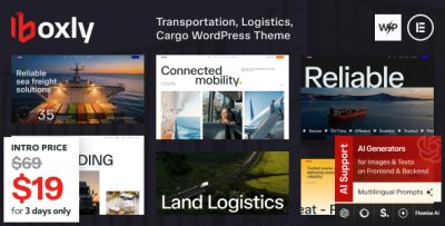 Boxly - Transportation, Logistics, Cargo WordPress Theme
