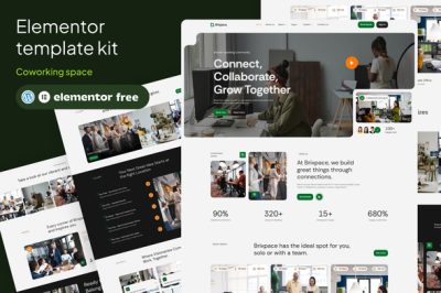 Brixspace - Coworking Space Elementor Template Kit