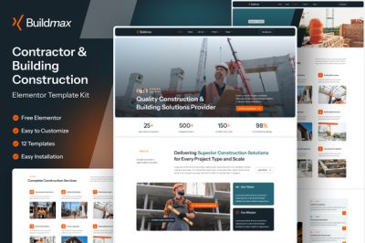 Buildmax - Contractor & Building Construction Elementor Template Kit