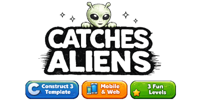 Catches Aliens Hidden Object - Construct 3 Template